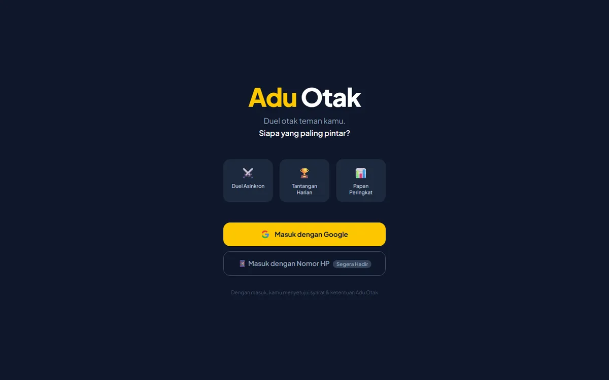 Adu Otak, quiz duel game