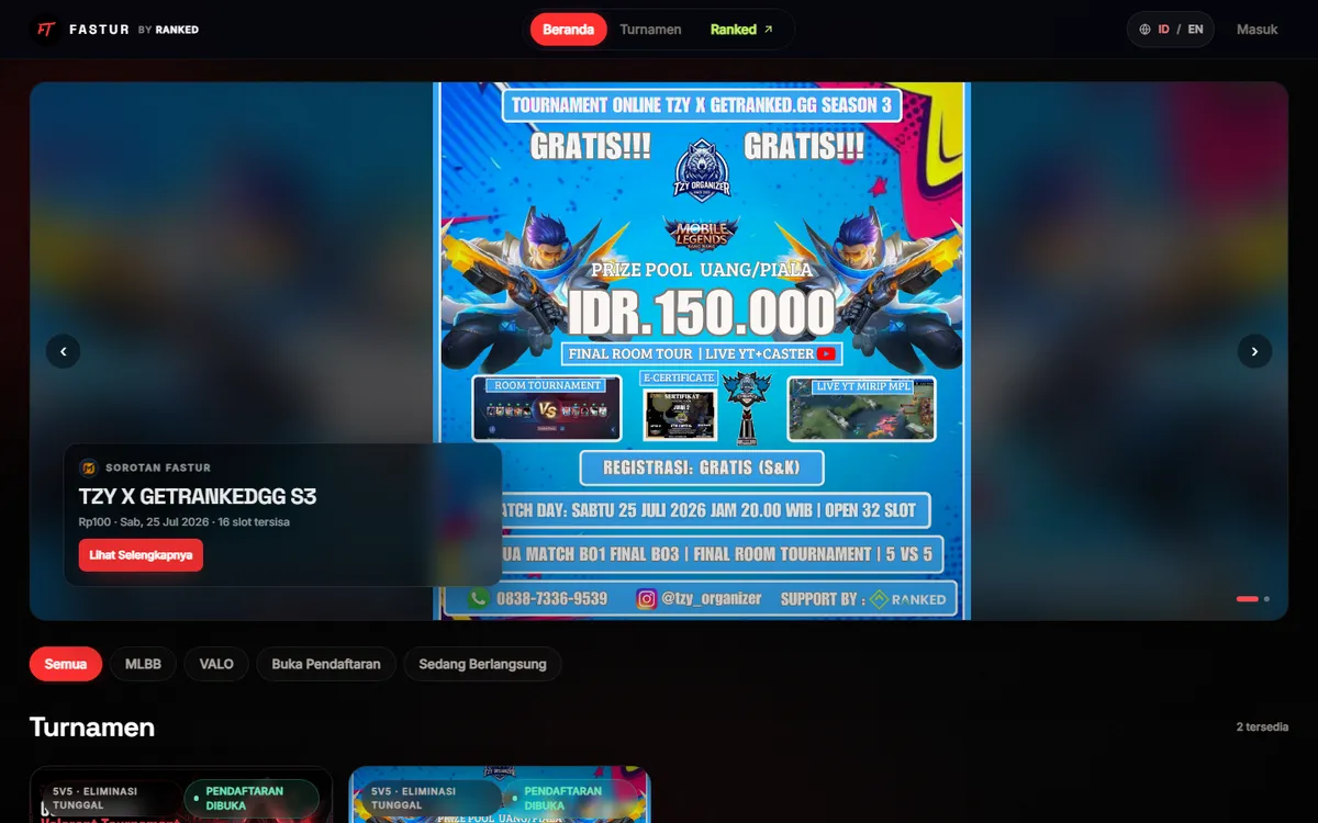 Fastur, esports tournament platform