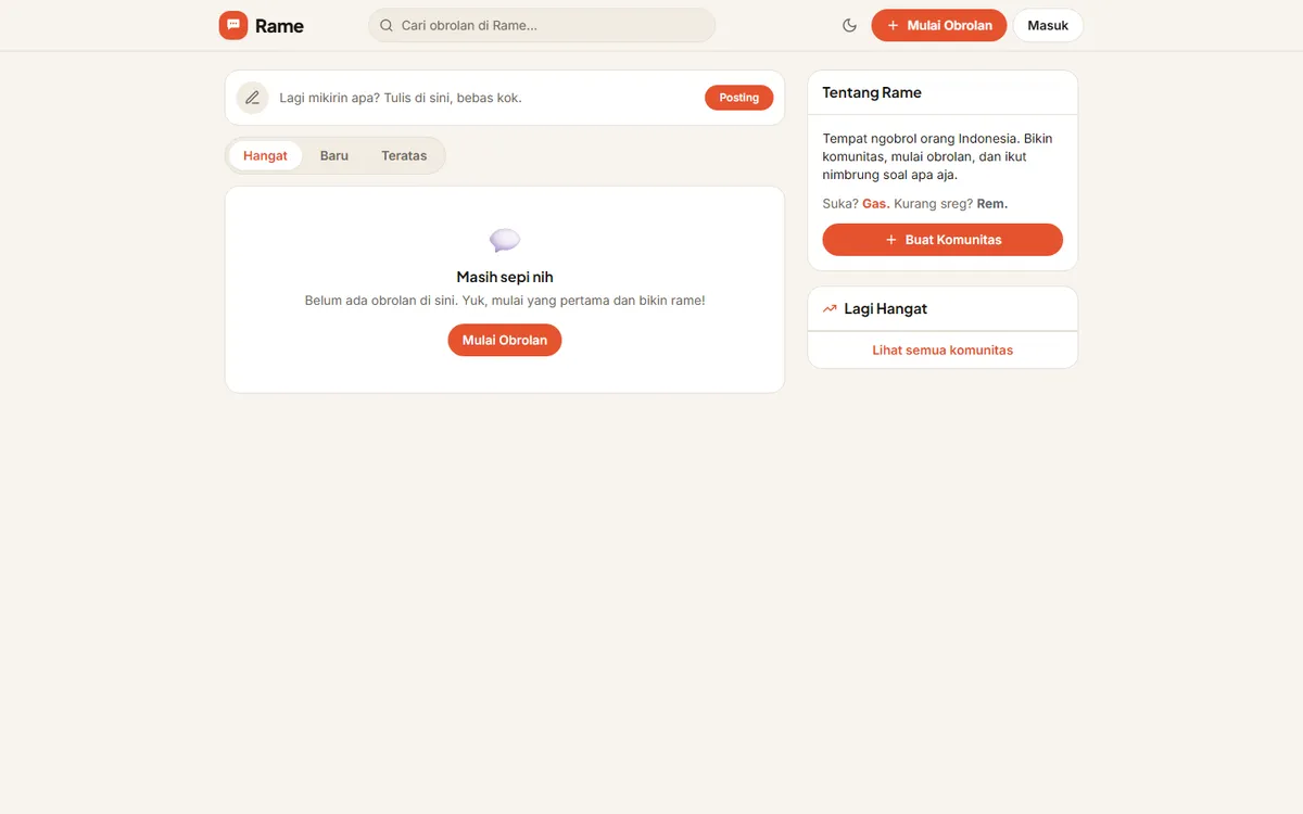 Rame, Indonesian community platform