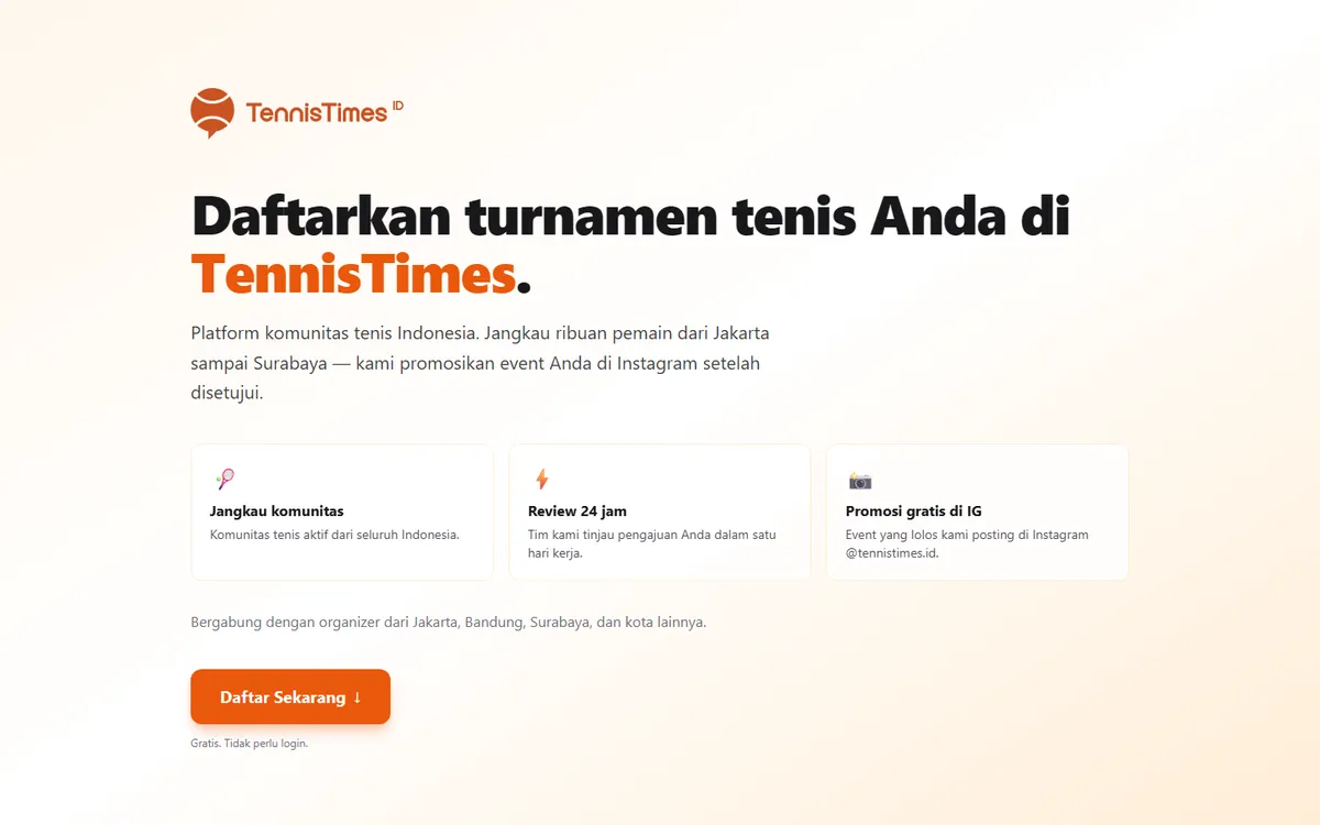 TennisTimes, tennis tournament platform